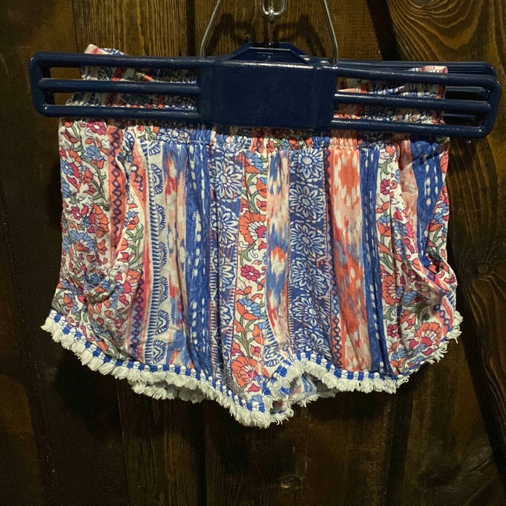 Girls’ Pink/Blue/White Joey B Rayon Shorts Size Small